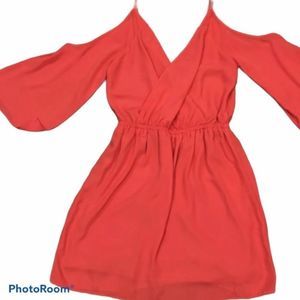 tangerine boutique cold shoulder dress Large